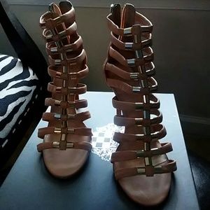 Vince Camuto Troy Nude Leather Sandal